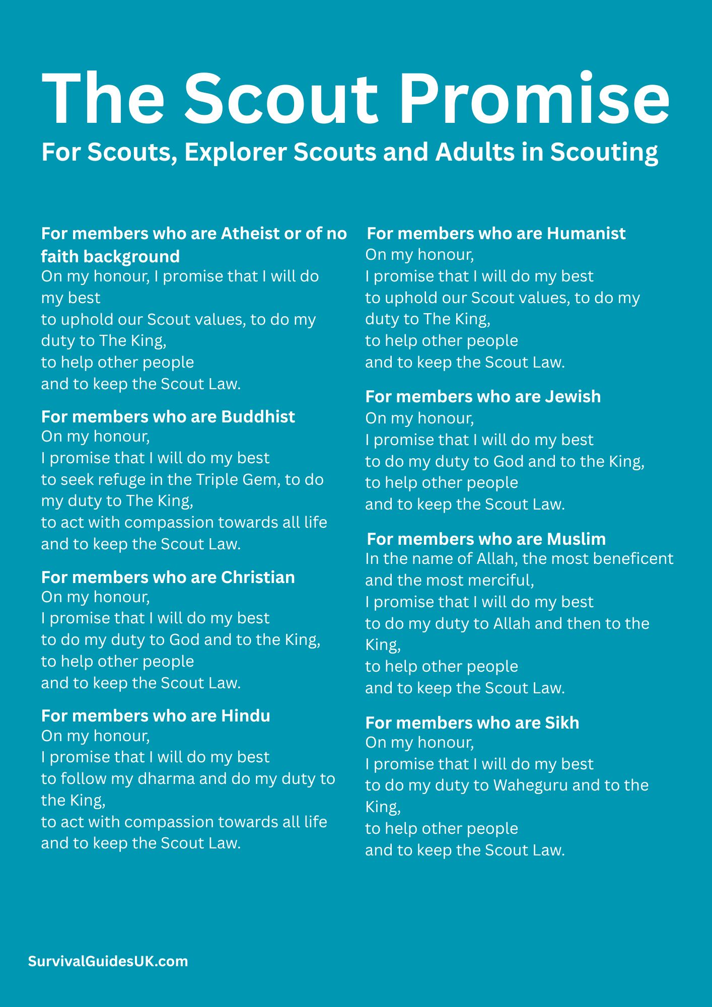 The Scout Promise Printable | Free PDF