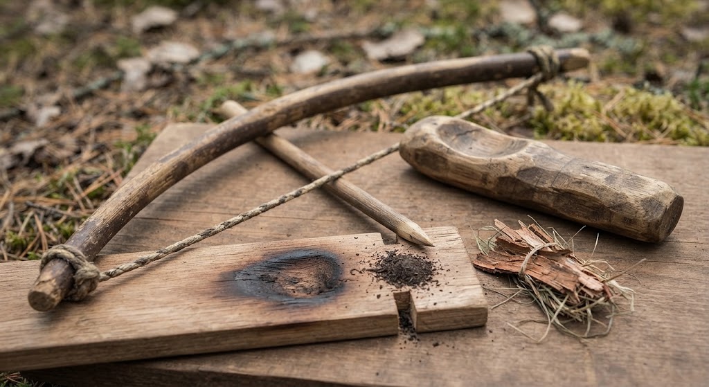 Bow Drill Fire Lighting