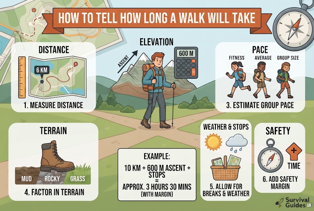 how to calculate walking time