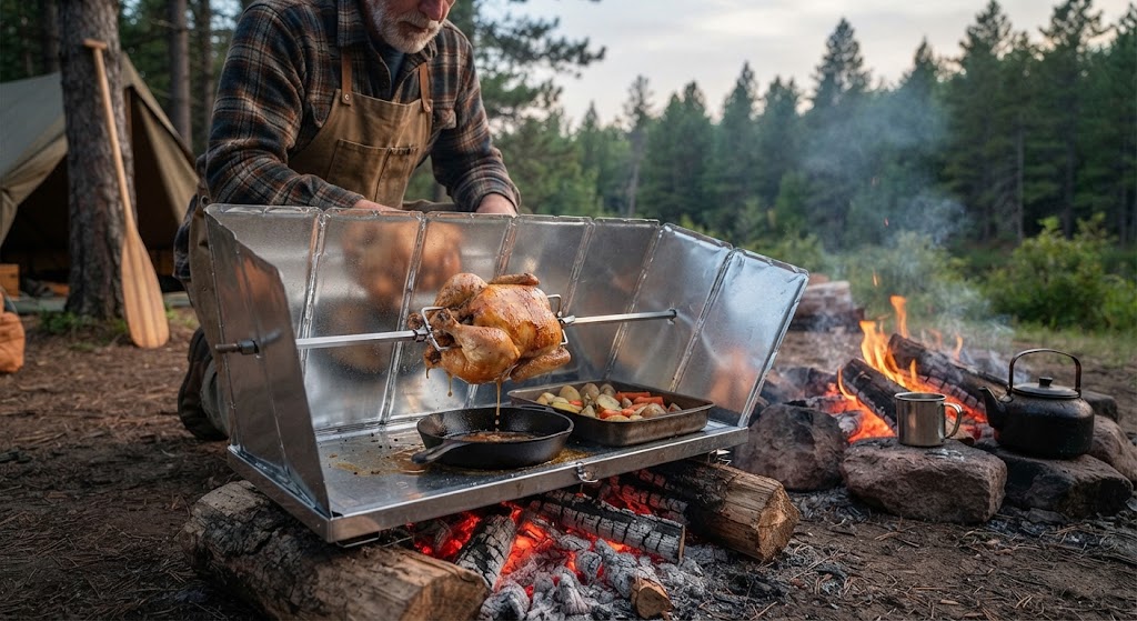 Campfire Reflector Cooking
