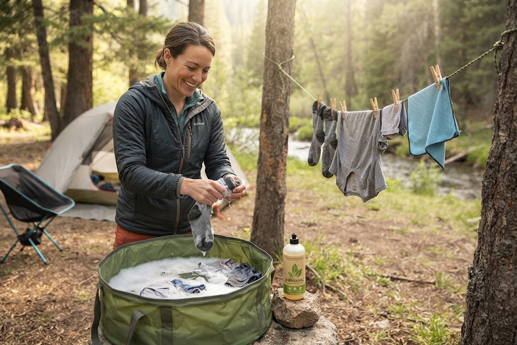 How to Wash Clothes While Camping
